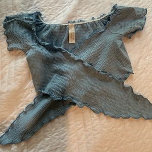 MAY PINK | front tie top